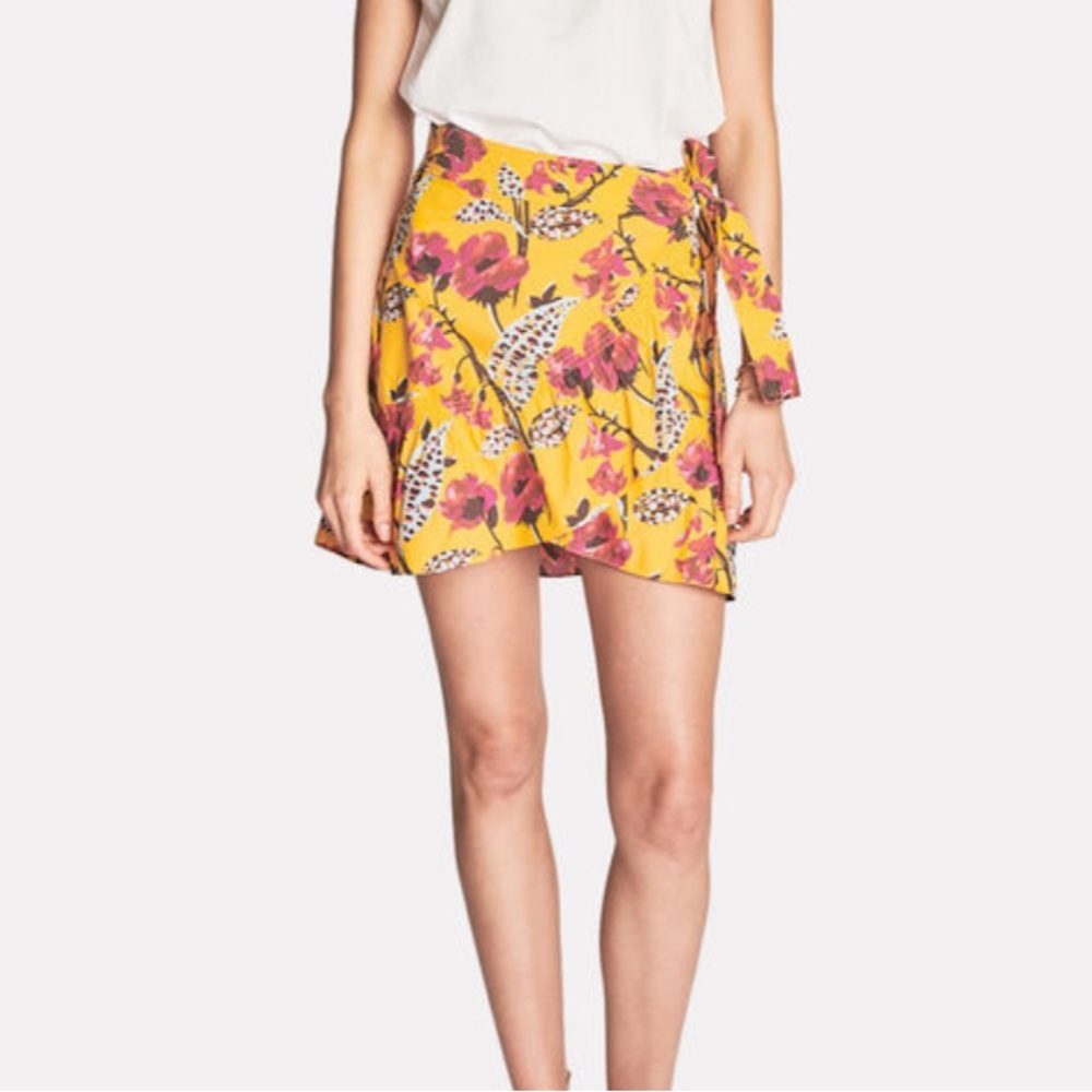 NWT ALC yellow wrap skirt - 0